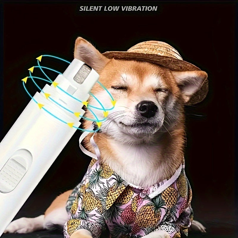 Electric Pet Nail Grinder for Dogs & Cats, 1pc Paw Grooming Tool, Battery-Operated (Battery Not Included) - Plastic, Dog Nail Grinders