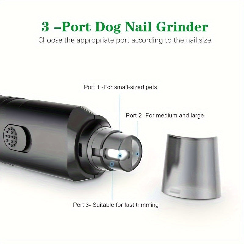 Electric Pet Nail Grinder for Dogs & Cats, 1pc Paw Grooming Tool, Battery-Operated (Battery Not Included) - Plastic, Dog Nail Grinders
