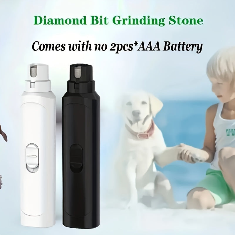 Electric Pet Nail Grinder for Dogs & Cats, 1pc Paw Grooming Tool, Battery-Operated (Battery Not Included) - Plastic, Dog Nail Grinders