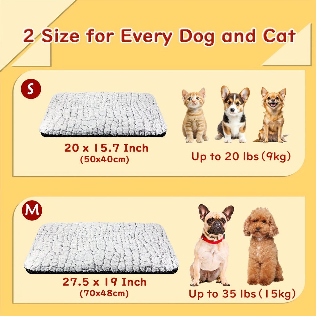 [Thermal Pet Mat] Extra Warm Thermal Cat Dog Bed Mat, Ultra Soft Cat Pet Mat Pad for Indoor Outdoor with Removable Cover Non-Slip Bottom Washable
