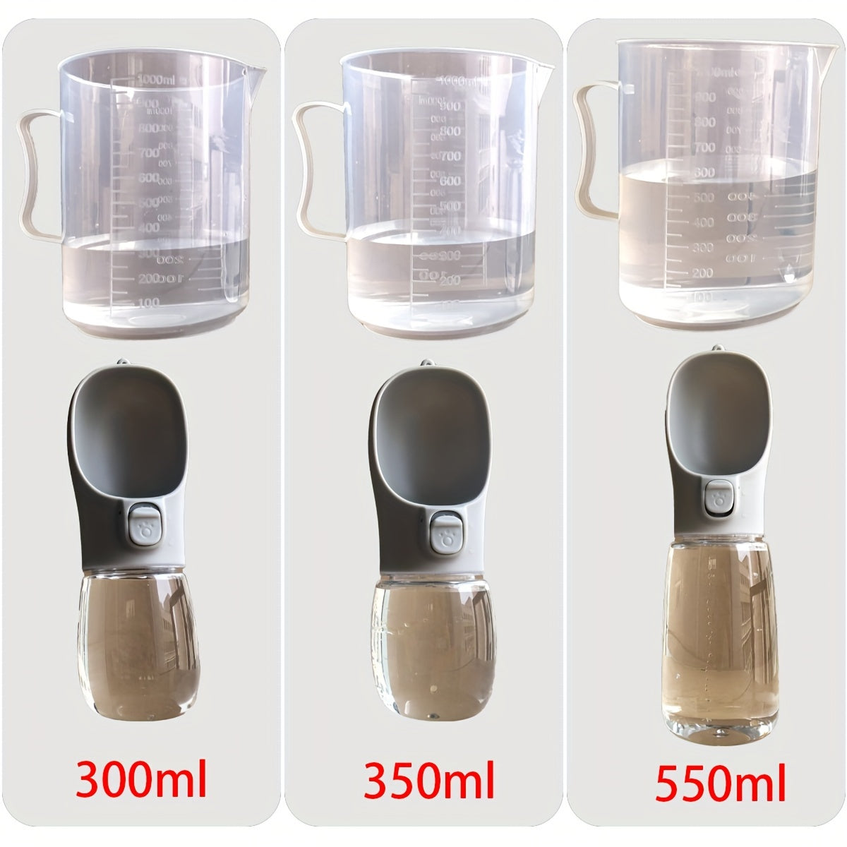Portable Dog Water Bottle, Travel Cup for Dog Walking, Pet Water Dispenser and Feeder Accessories