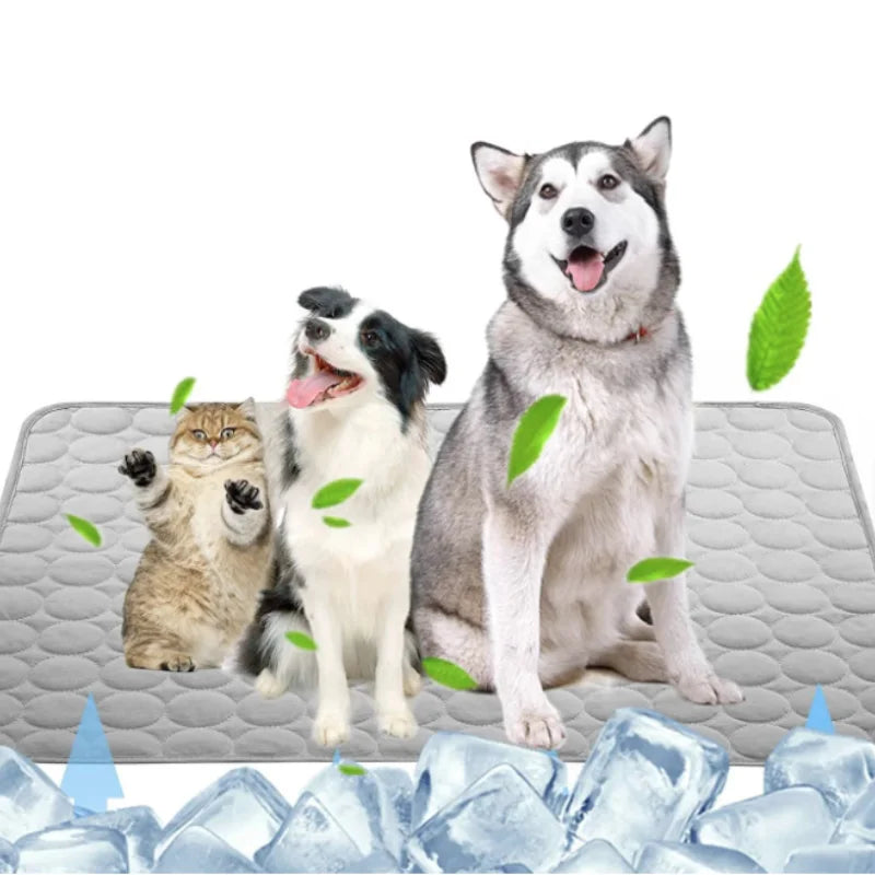 Dog Mat Cooling Summer Pad Mat For Dogs Cat Blanket Sofa Breathable Pet Dog Bed Summer Washable For Small Medium Large Dogs Car