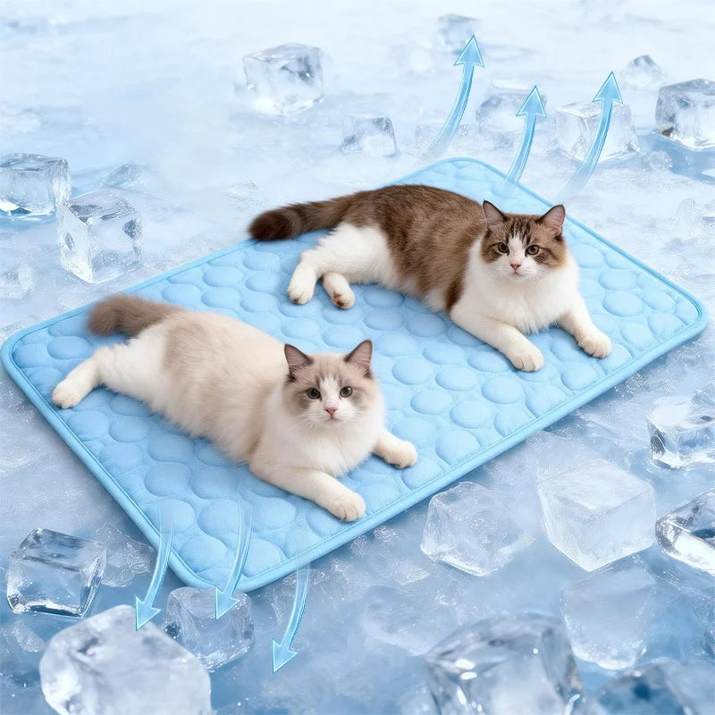 Dog Mat Cooling Summer Pad Mat For Dogs Cat Blanket Sofa Breathable Pet Dog Bed Summer Washable For Small Medium Large Dogs Car