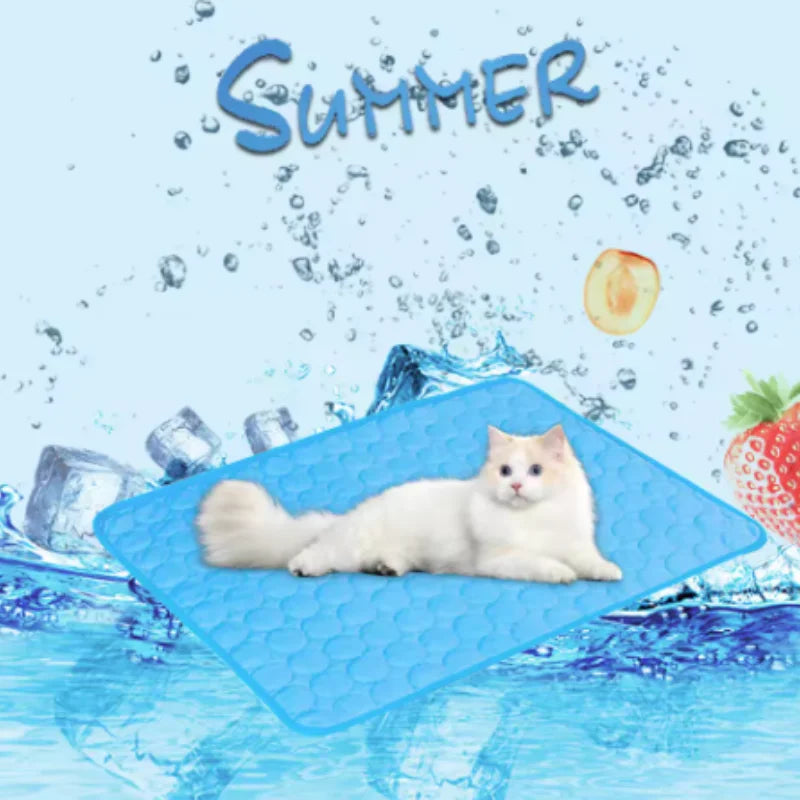 Dog Mat Cooling Summer Pad Mat For Dogs Cat Blanket Sofa Breathable Pet Dog Bed Summer Washable For Small Medium Large Dogs Car