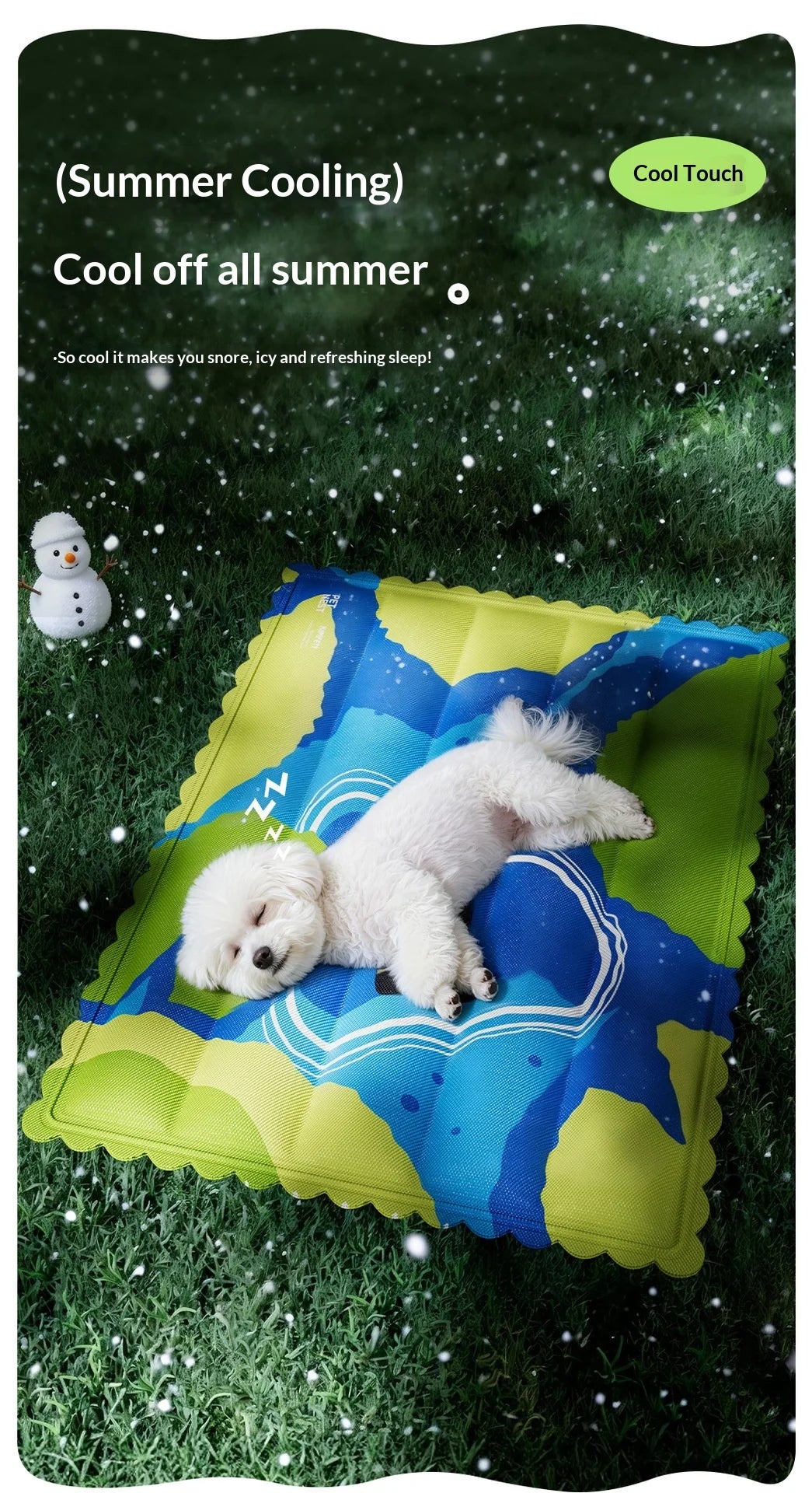 Cooling Pet Mat Dry Ice Cool Pad Breathable Moisture Proof Skin Friendly Cat Sleeping Pad Summer Dog Bed Cushion for Indoor Use