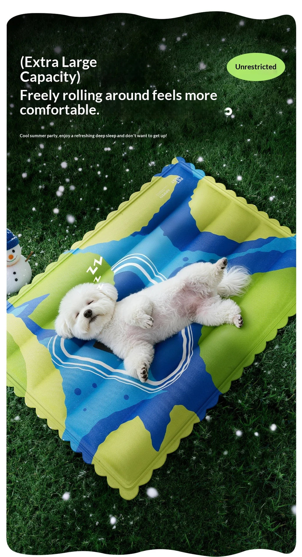 Cooling Pet Mat Dry Ice Cool Pad Breathable Moisture Proof Skin Friendly Cat Sleeping Pad Summer Dog Bed Cushion for Indoor Use