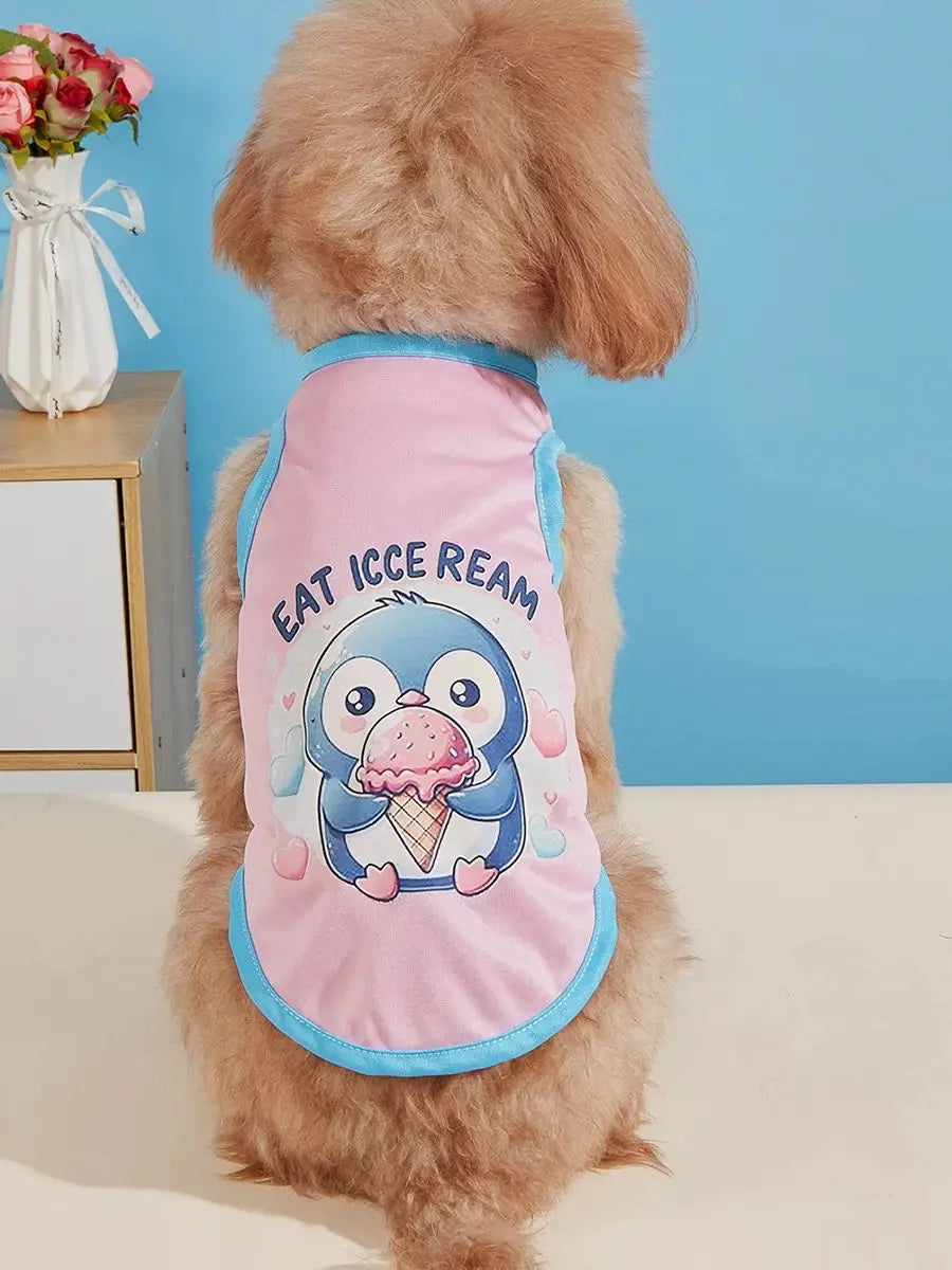 Pet clothes: dog and cat vest Light, breathable, comfortable, simple, generous, fresh and cute, suitable for all seasons