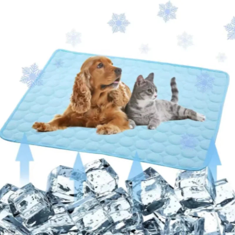 Dog Mat Cooling Summer Pad Mat For Dogs Cat Blanket Sofa Breathable Pet Dog Bed Summer Washable For Small Medium Large Dogs Car