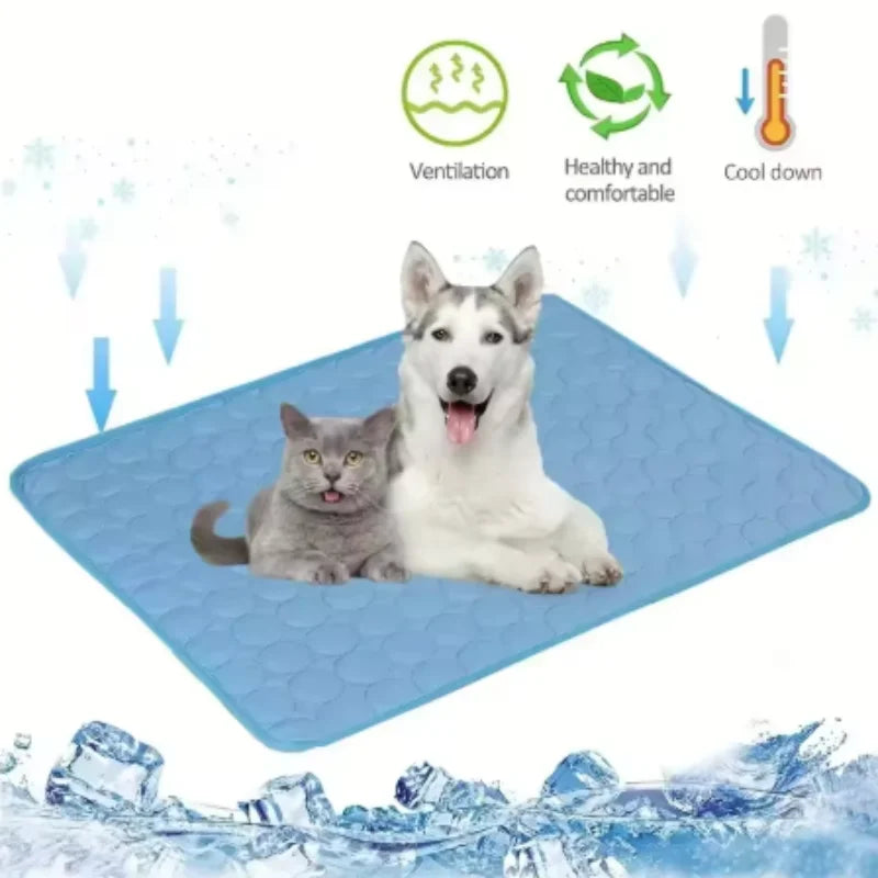 Dog Mat Cooling Summer Pad Mat For Dogs Cat Blanket Sofa Breathable Pet Dog Bed Summer Washable For Small Medium Large Dogs Car