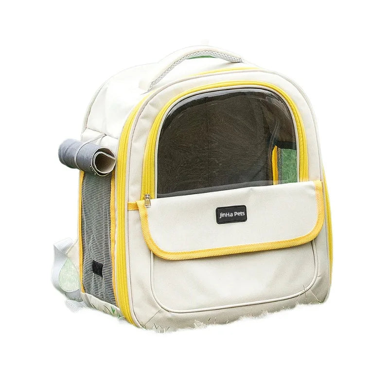 Pet backpack, cat outdoor cat bag, portable backpack for dogs, large capacity space cabin, double-sided transparent dog bag