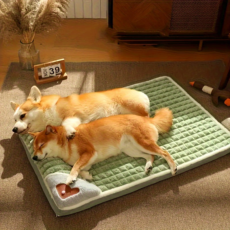 1pc Dog Mat, Four Seasons Universal Kennel, Sleeping Nest with Winter Removable And Washable Floor Mat, Dog Sleeping Mat, Pet Soft Spine Protection