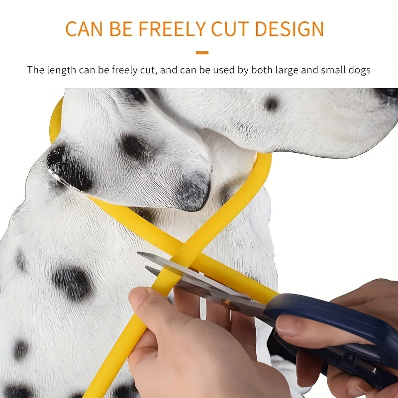 Luminous USB Rechargeable Dog Collar - Glow-in-the-Dark PVC Neck Cuff for Small Medium Large Dogs, Nighttime Walking Light with USB Charging, Safe & Portable Pet Accessory, Glow in the Dark Technology